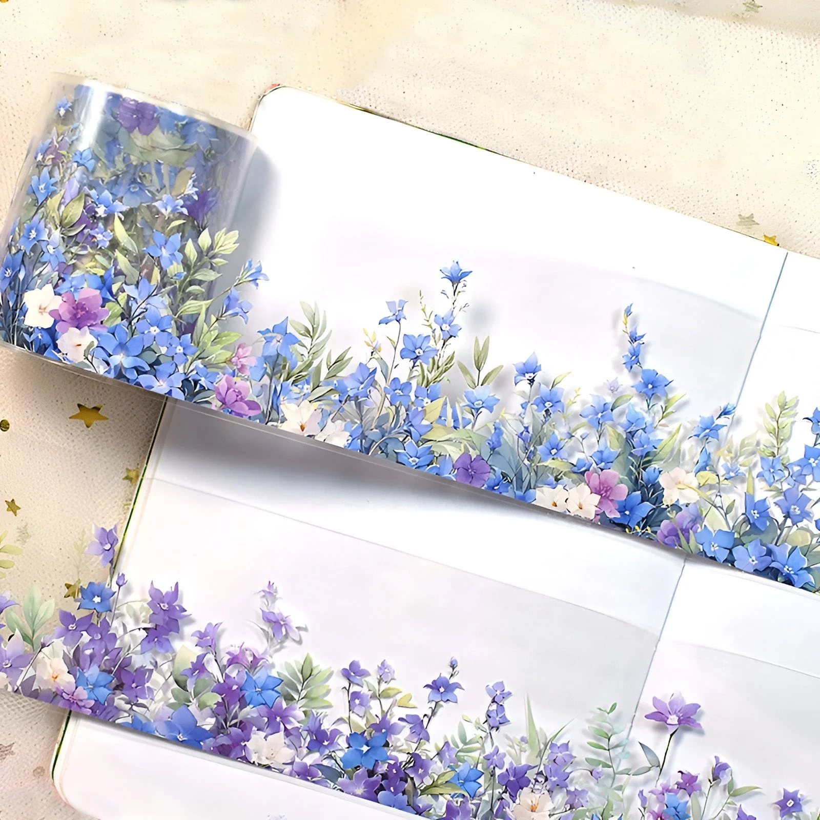 Bluebell Field Clear Masking Tape Extra Wide