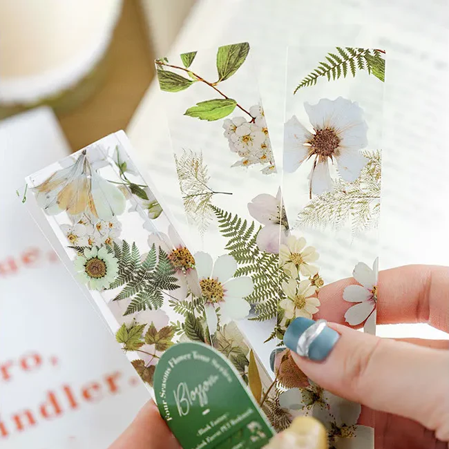 Floral Clear Bookmark Set