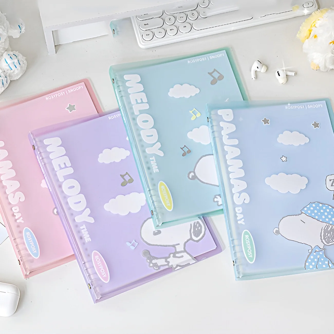 Peanuts Snoopy Rosy Posy B5 Binder Notebook