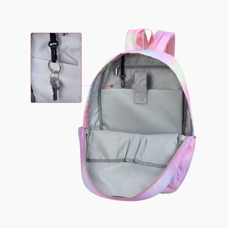 Rainbow Clouds Nylon Backpack