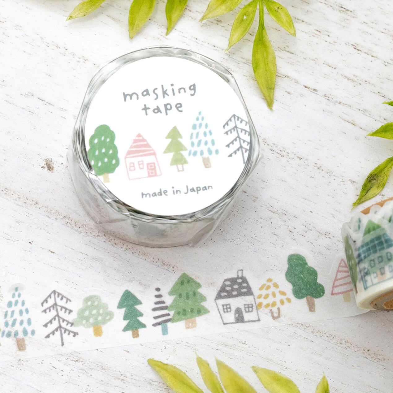 Forest Pattern Die-Cut Washtape