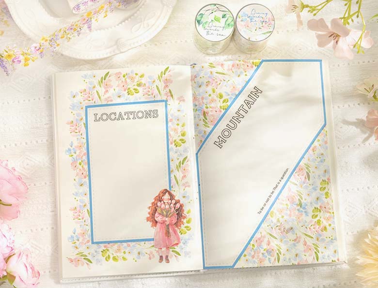 Floral Pattern Clear Masking Tapes