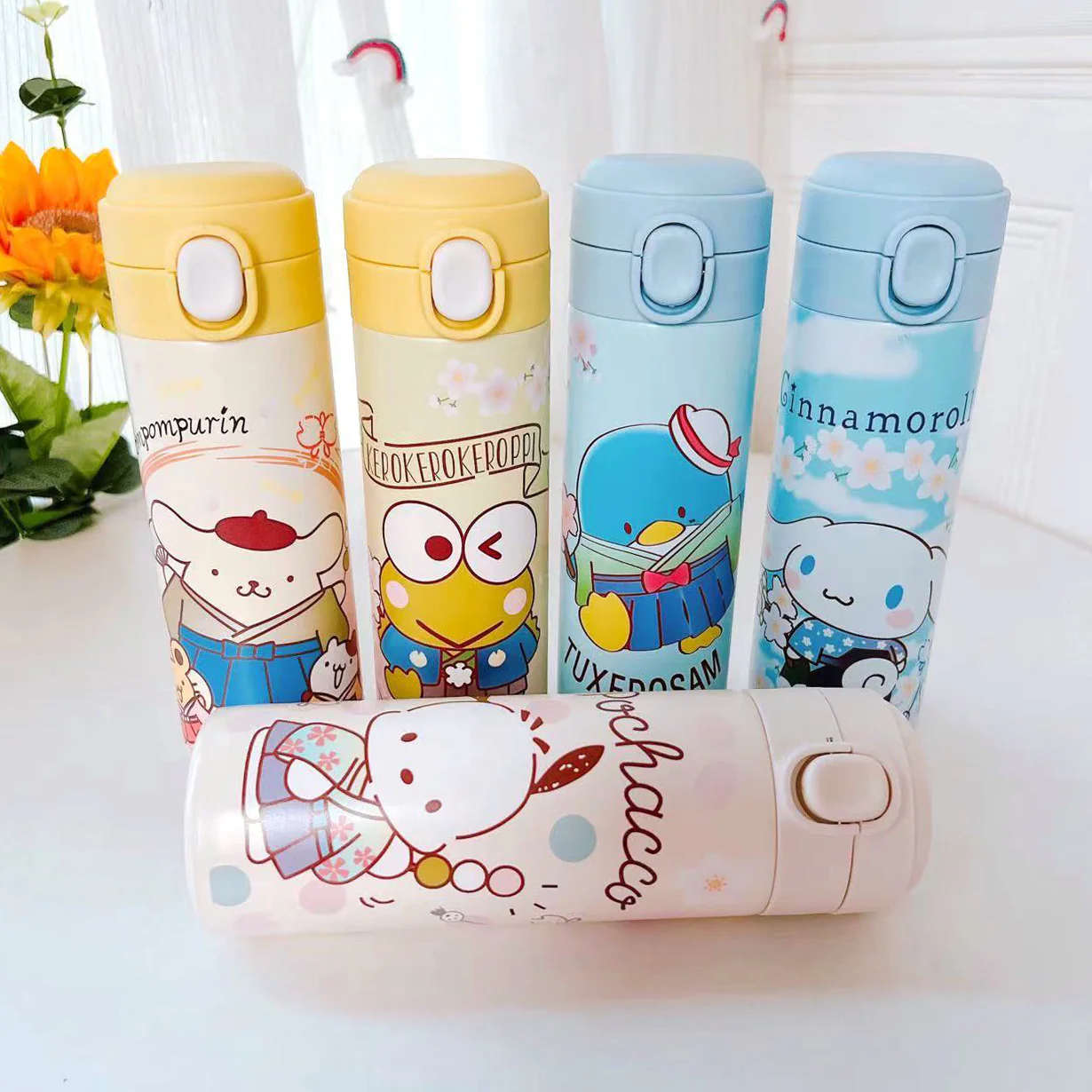 Cute Characters Water Bottle Sakura Hana