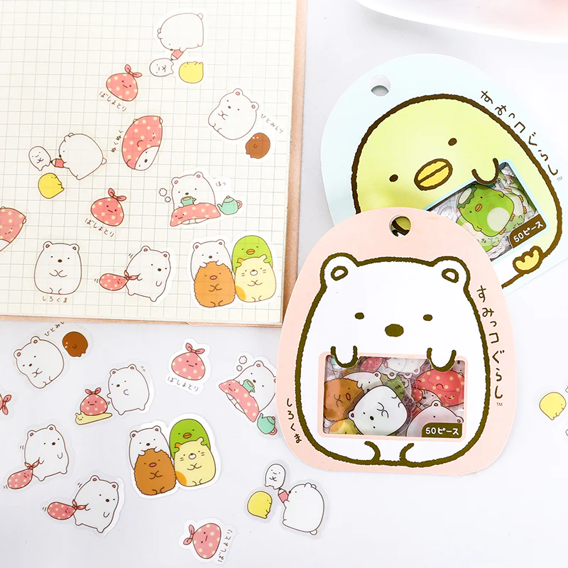 Cute Character Sticker Set
