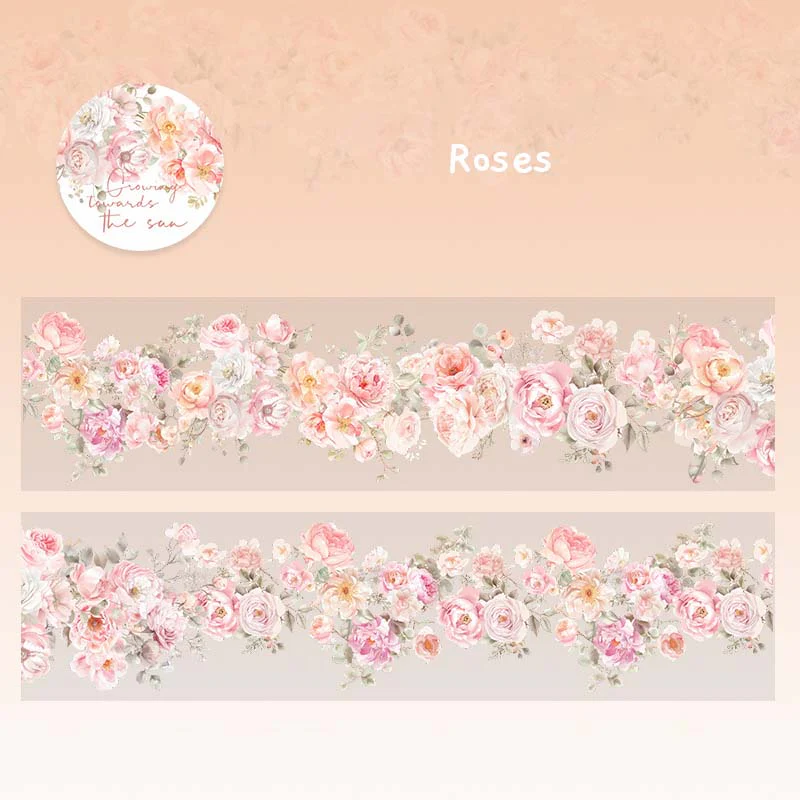 Floral Pattern Clear Masking Tapes