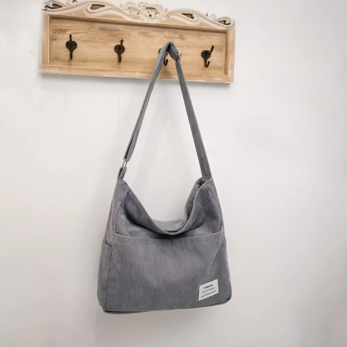 Everyday Corduroy Shoulder Tote