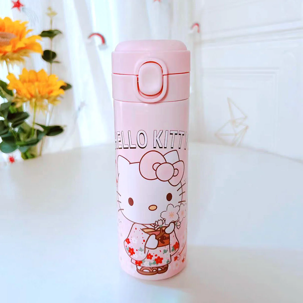 Cute Characters Water Bottle Sakura Hana