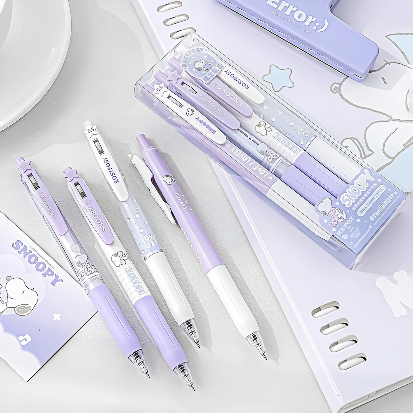 Fuzzy Snoopy Dreamy Gel Pen Set of 4