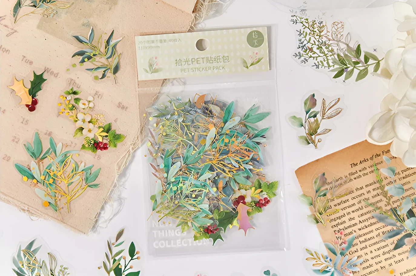 Brazing PET Flower Stickers