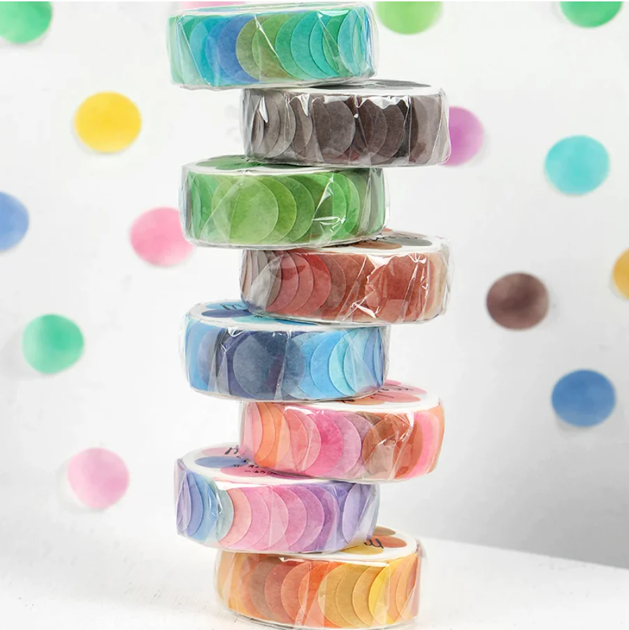 Watercolor Dot Masking Sticker Roll