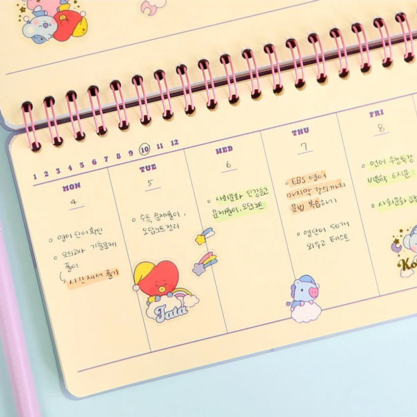 BT21 Baby Weekly Planner