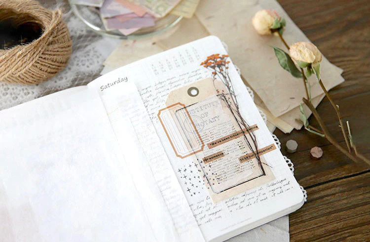 Artistic Textured Paper Set  Pressed Flowers