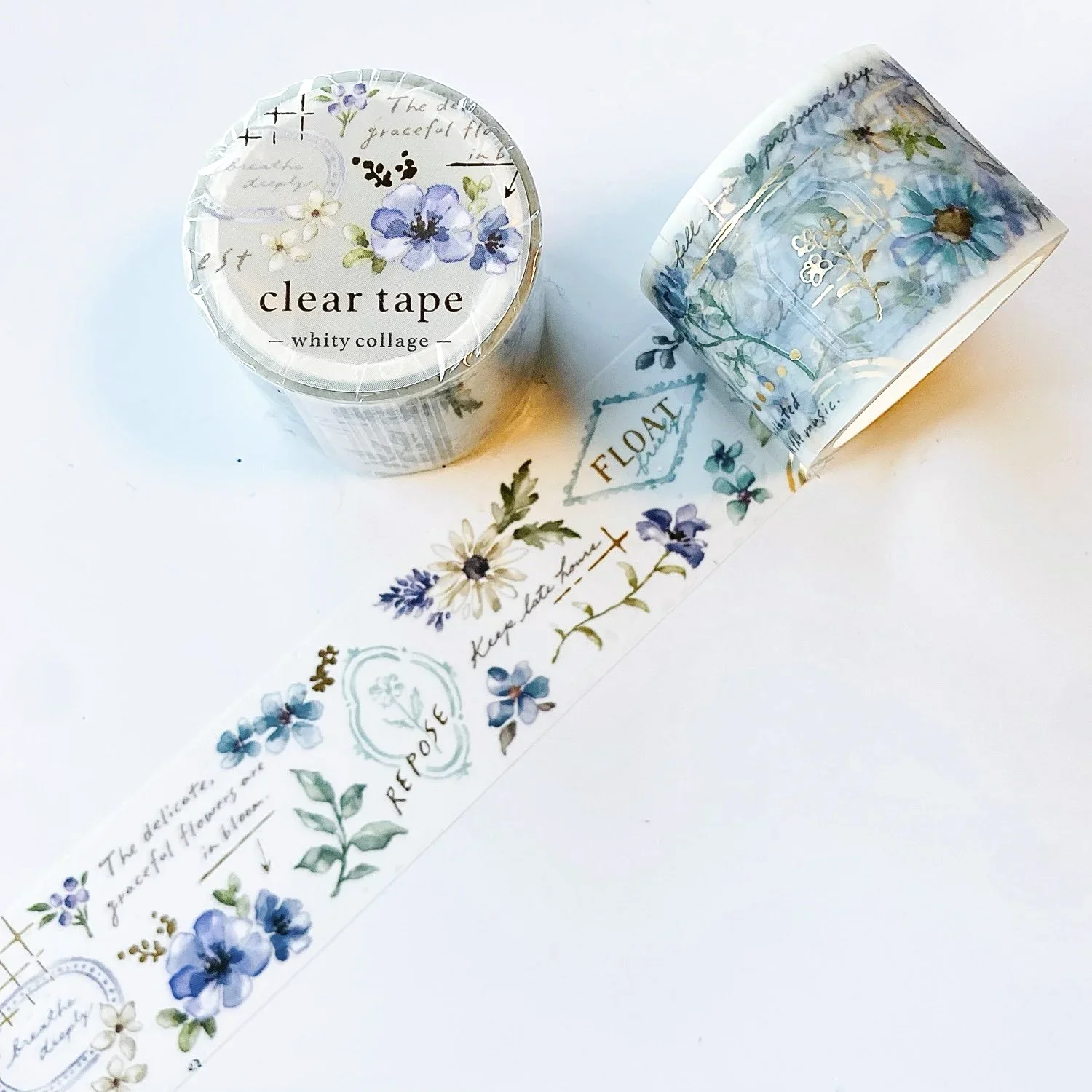 Clear Masking Tape with Floral Design