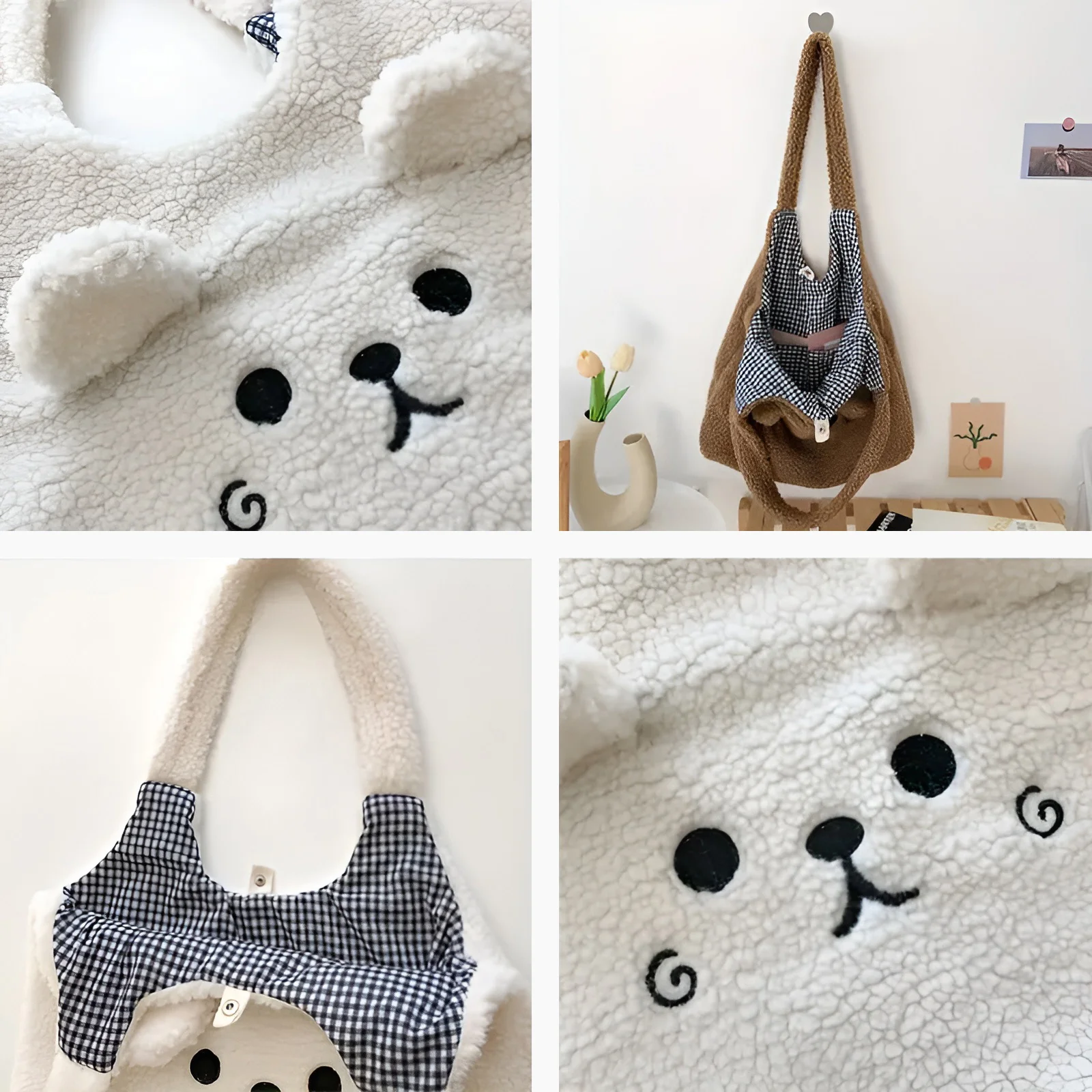 Bear Snuggler Sherpa Tote