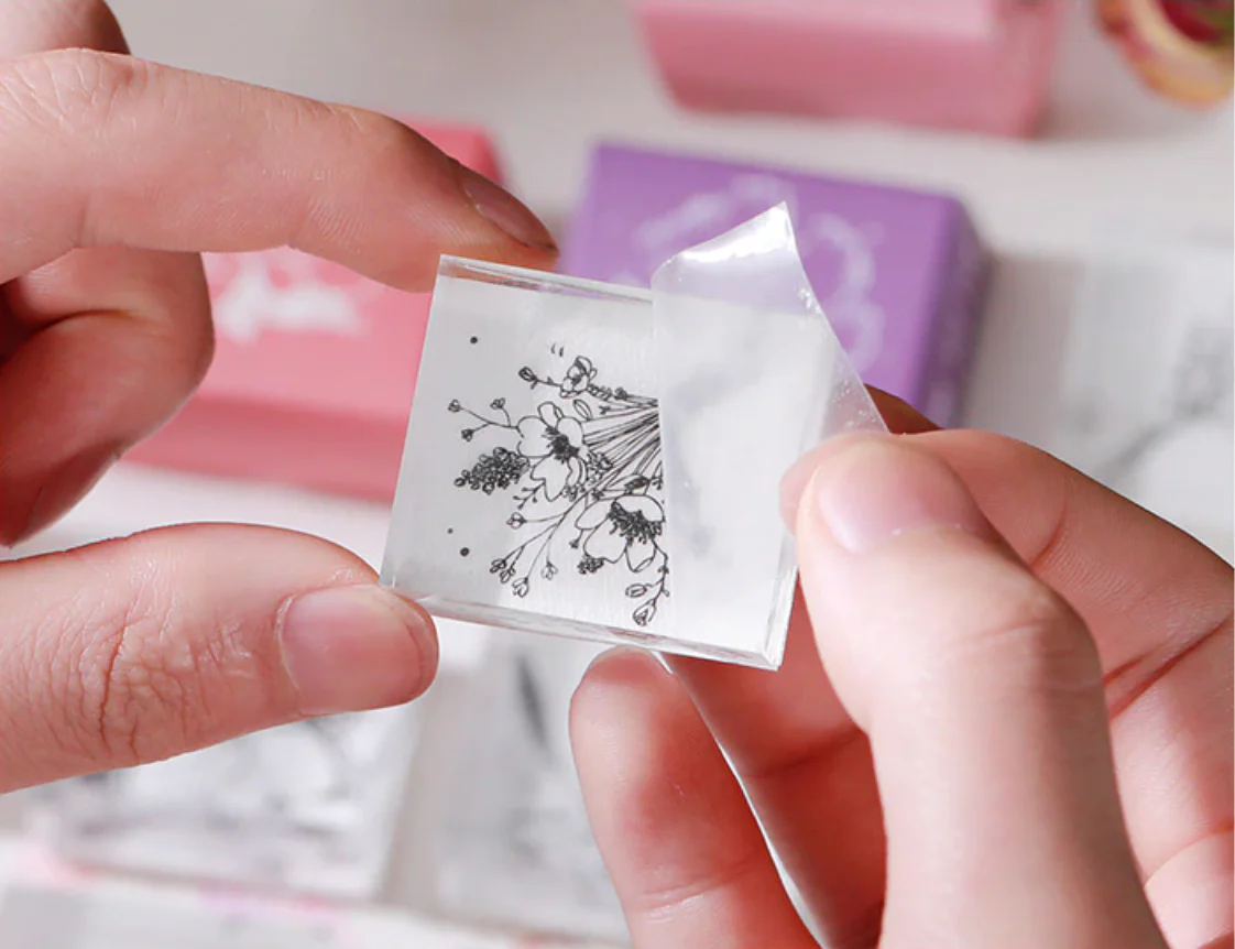 Flower Garden Rubber Stamp