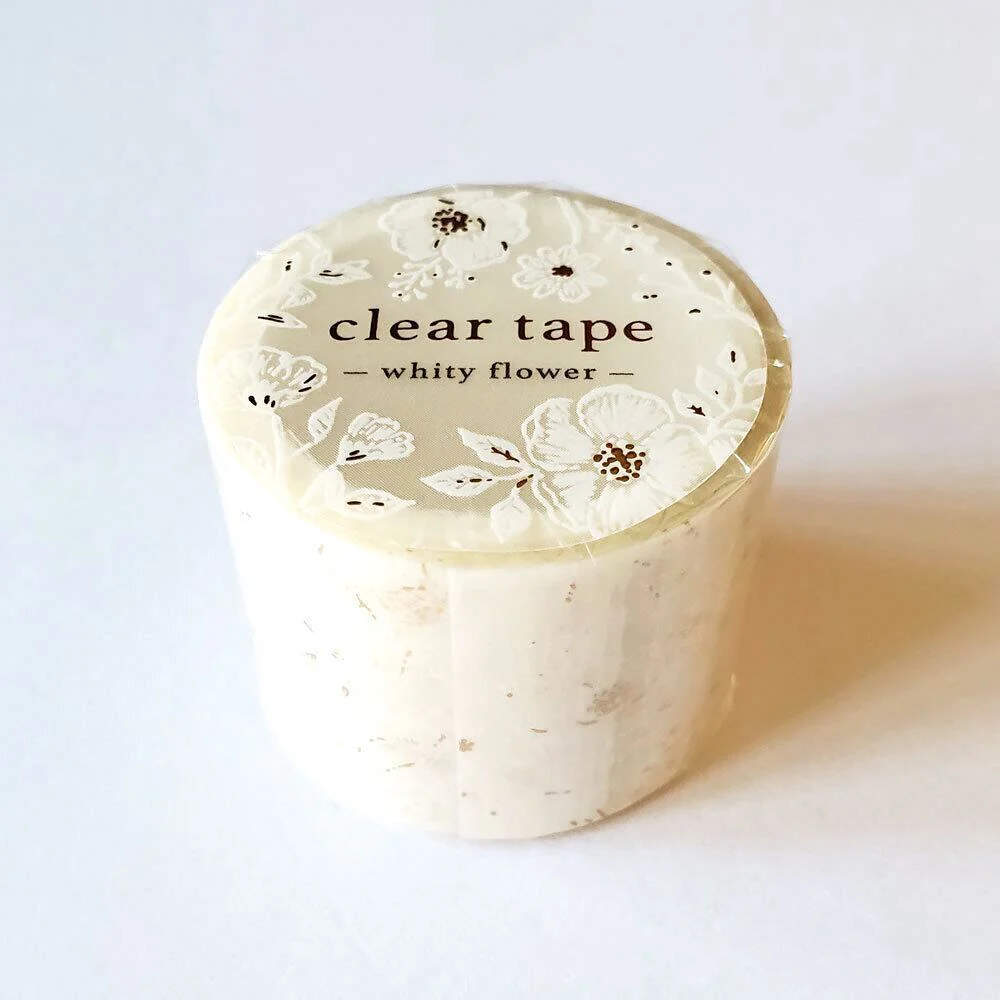 Elegant Flower Pattern Clear Tape