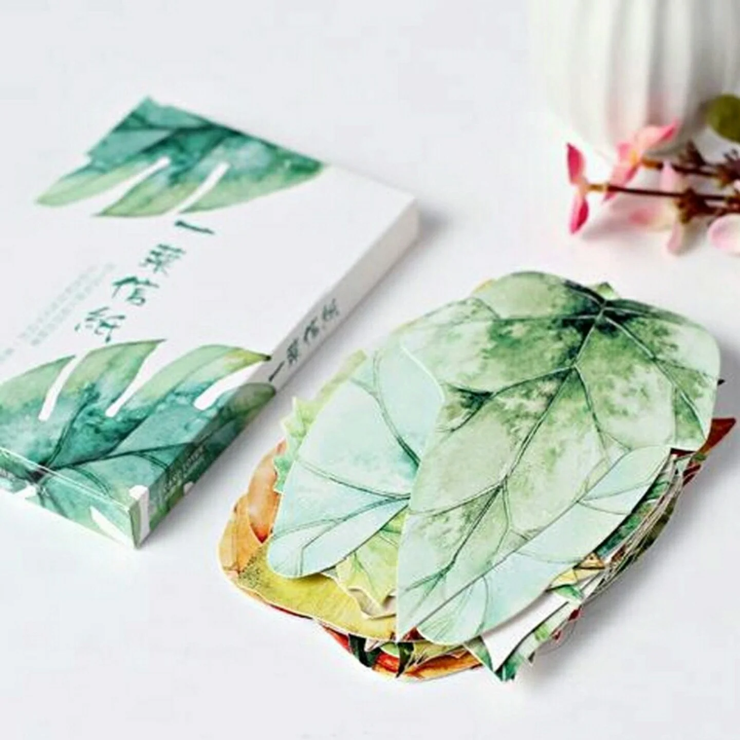 Leaf Design Greeting Cards Set of 30