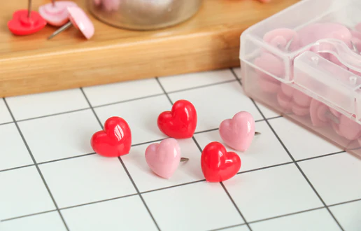 Heart Shaped Push Pins (50 Pcs)