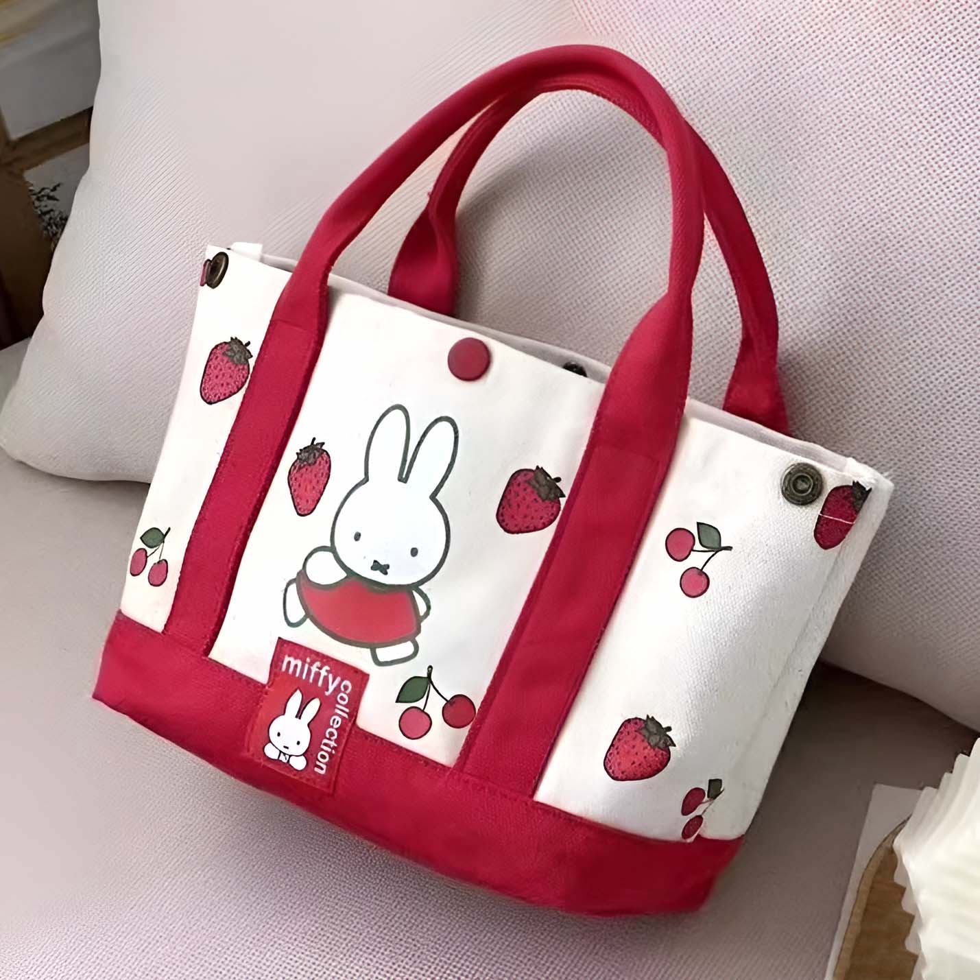 Miffy Berry Bliss Canvas Tote