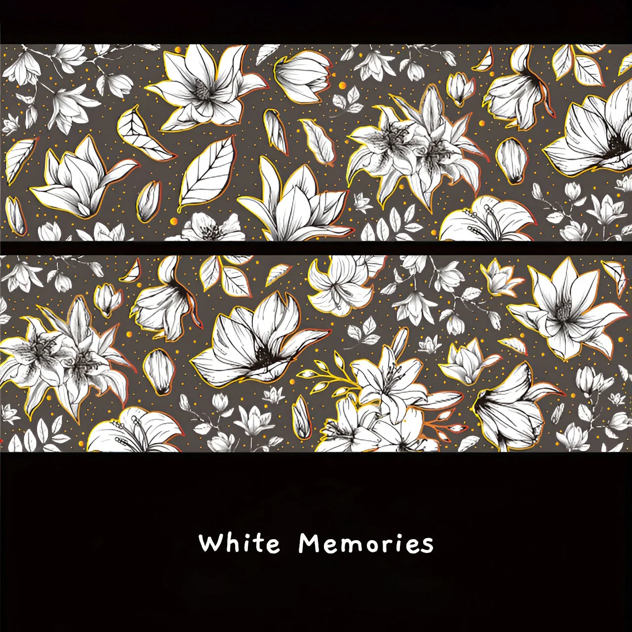 Pencilled Flowers Washi Tapes