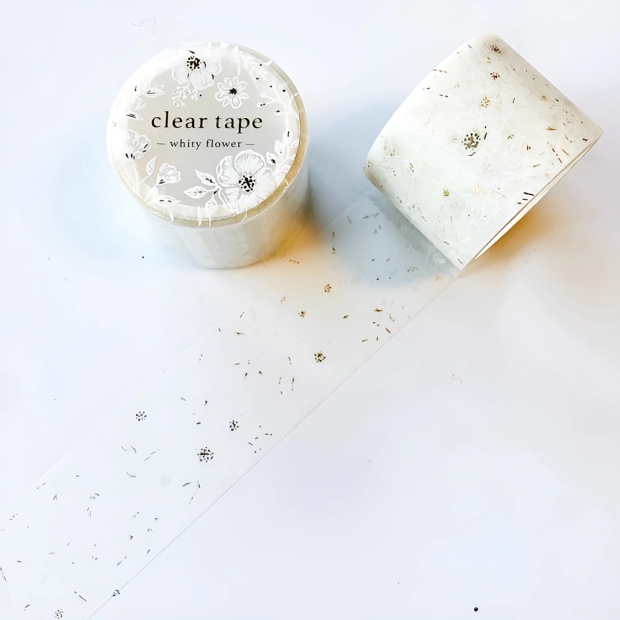 Elegant Flower Pattern Clear Tape