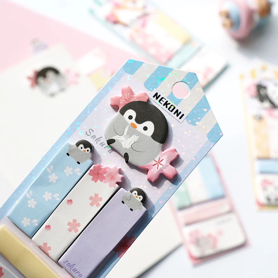 Nekoni Sakura & Animals Sticky Note Set