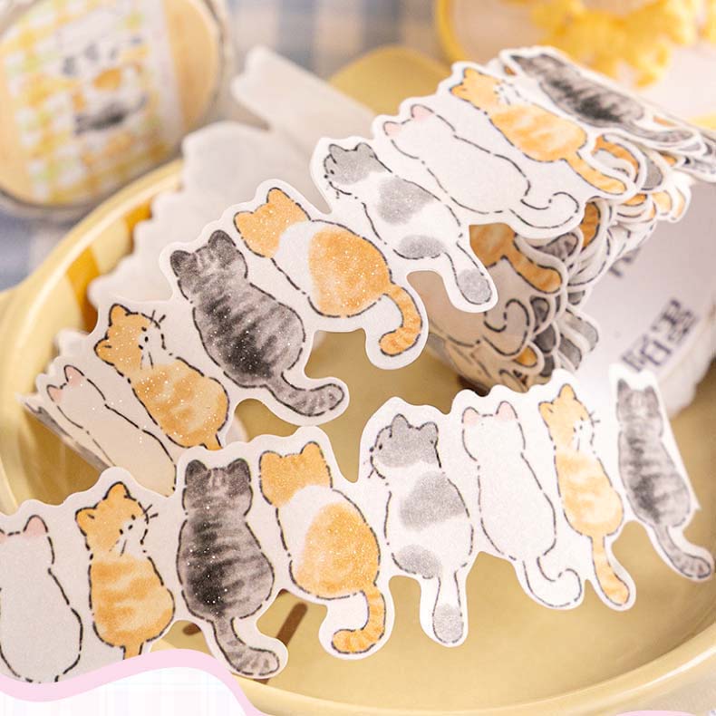 Cute Animal Die-Cut Masking Tapes