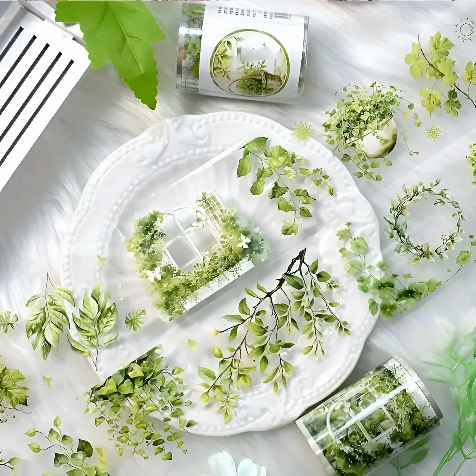Greenery Garland Clear Masking Tape
