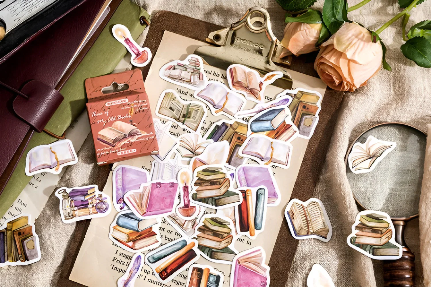 For The Love Of Reading Paper Stickers