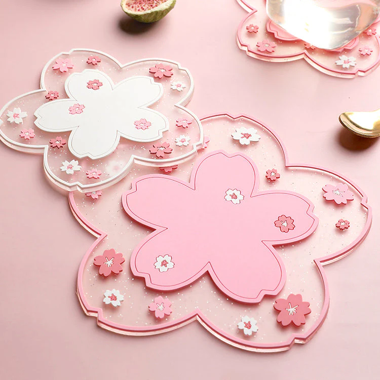 Kawaii Japanese Sakura Coaster
