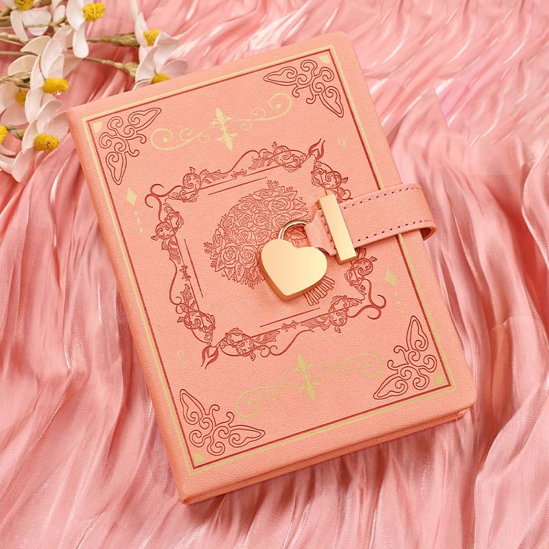 Blooming Secrets Heart Lock Journal