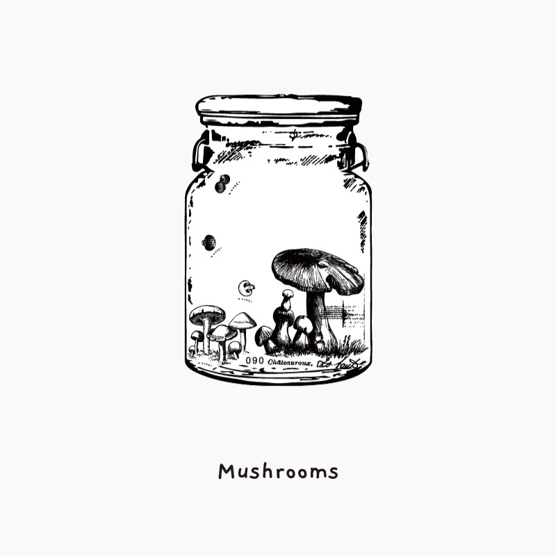 Vintage Jar Plant Stamps