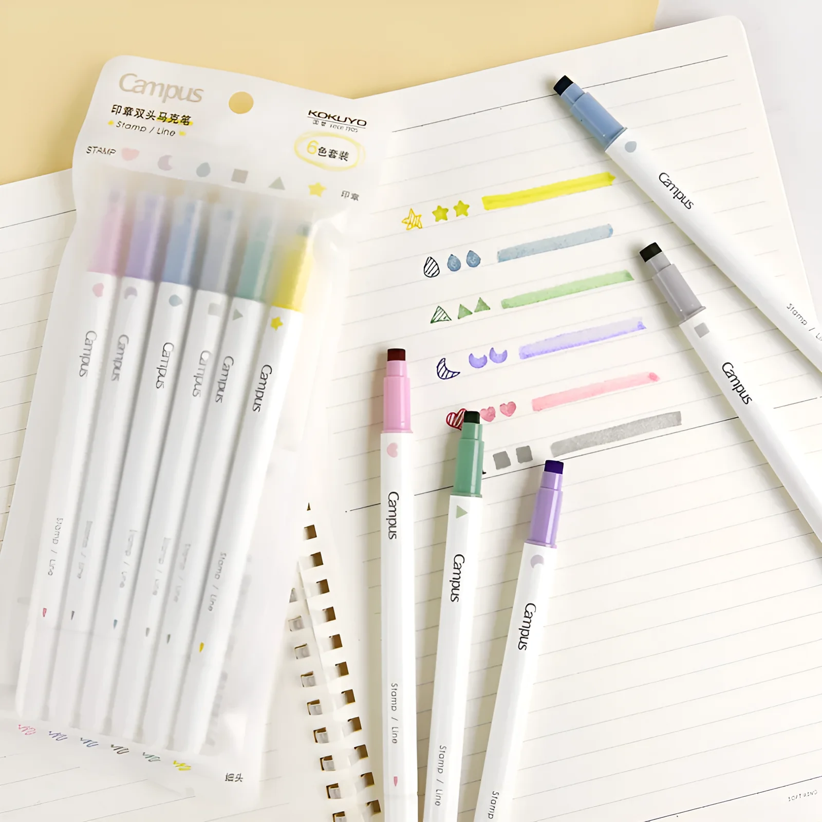 Kokuyo Campus Dual Tip Stamp Line Marker