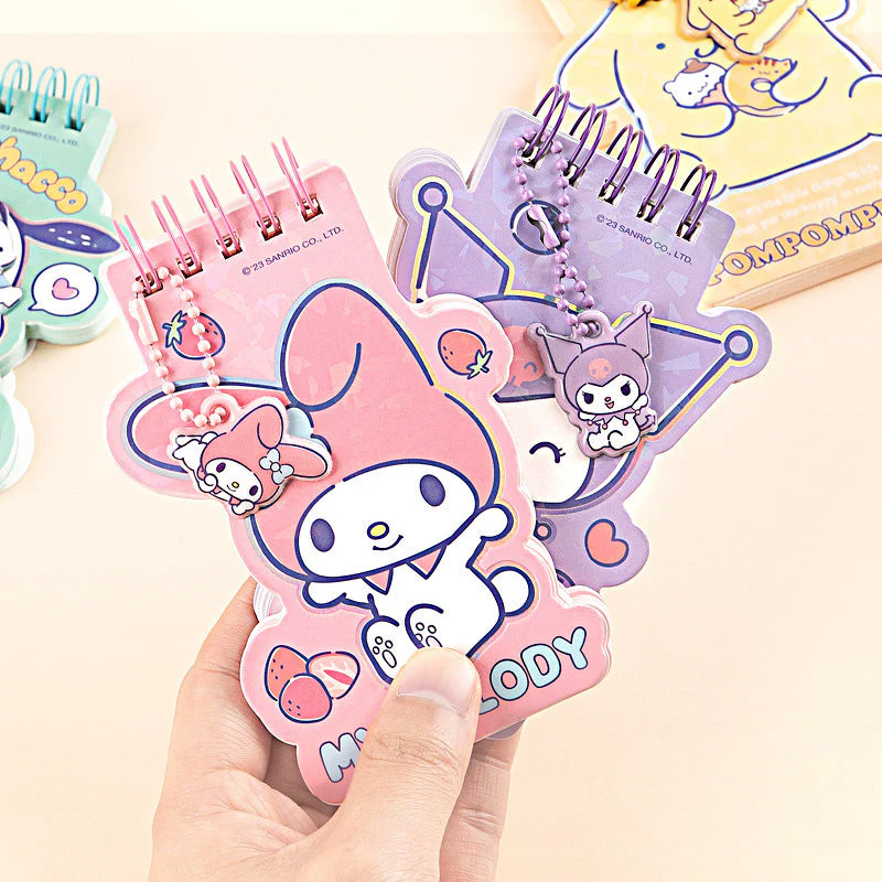Sanrio Character Holo Memo Pad with Sanrio Pendant