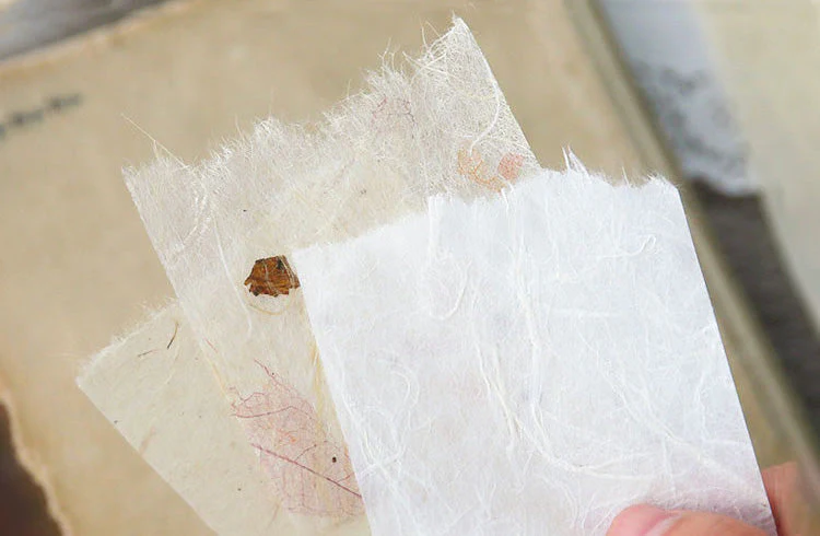 Artistic Textured Paper Set  Pressed Flowers