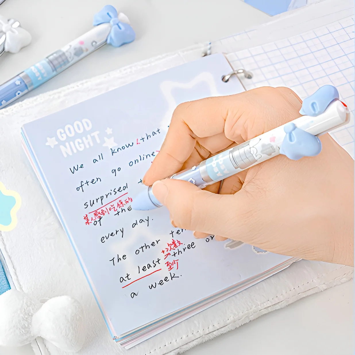 Snoopy Bow Dual Color Pen