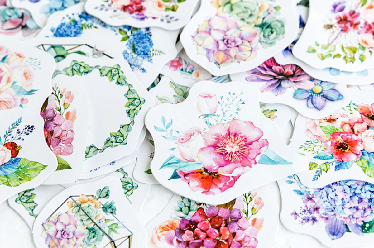 Spring Flowers Paper Stickers