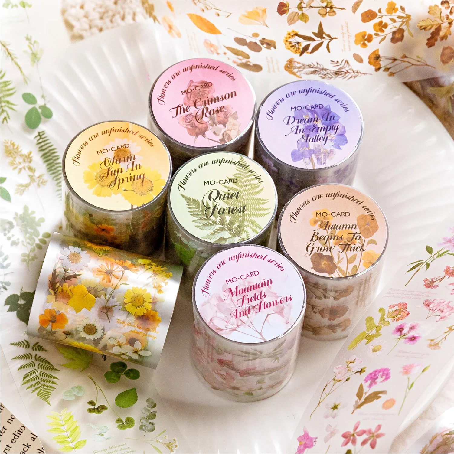 Floral Pattern Clear Tape