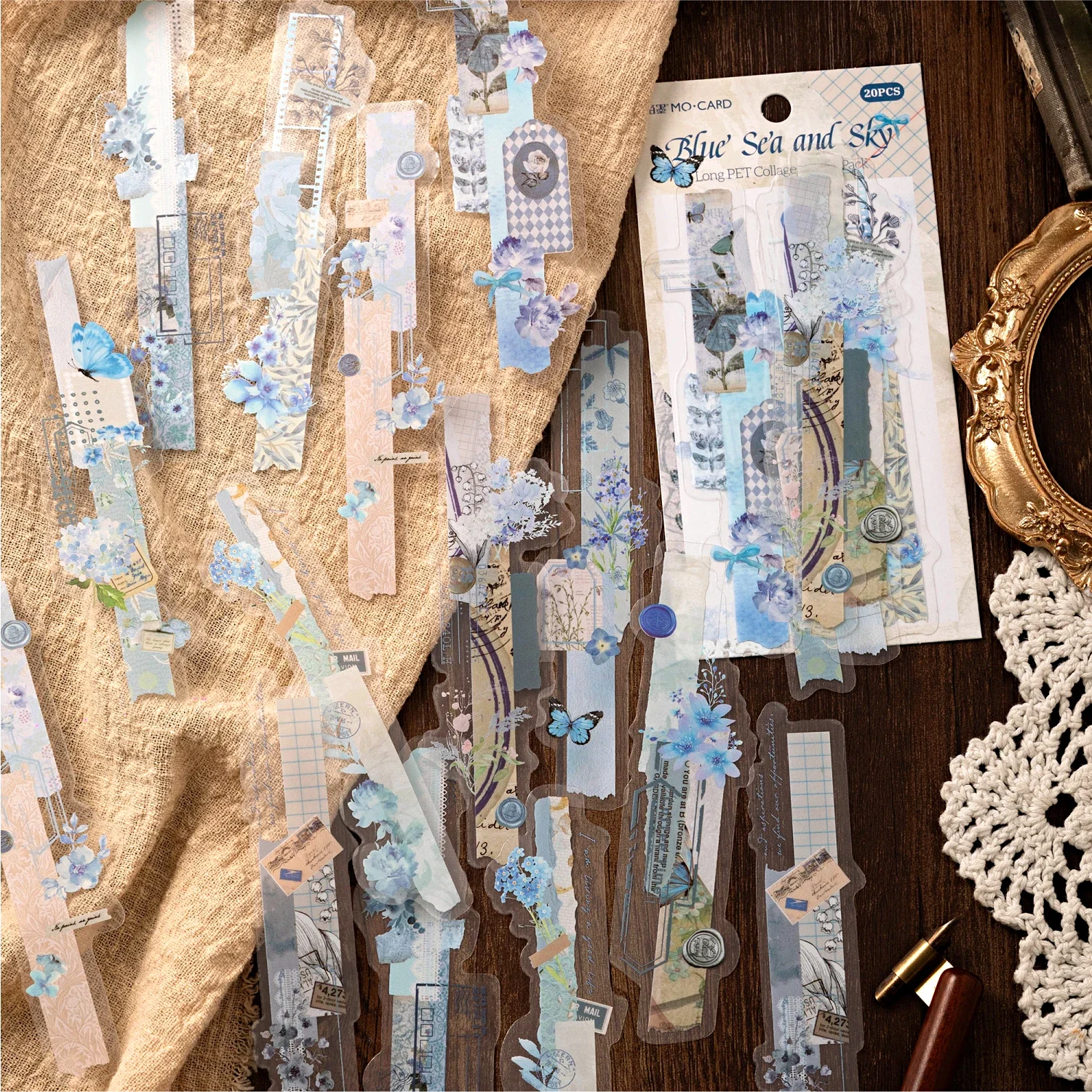 Long Strip Floral Journaling Stickers