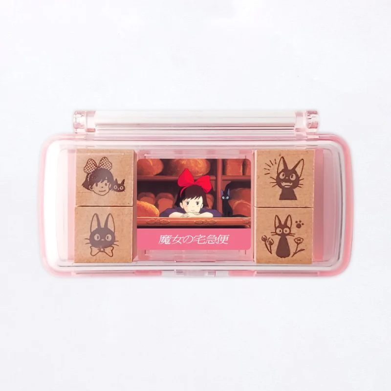 Ghibli Inspired Stamp Set with Ink Pad