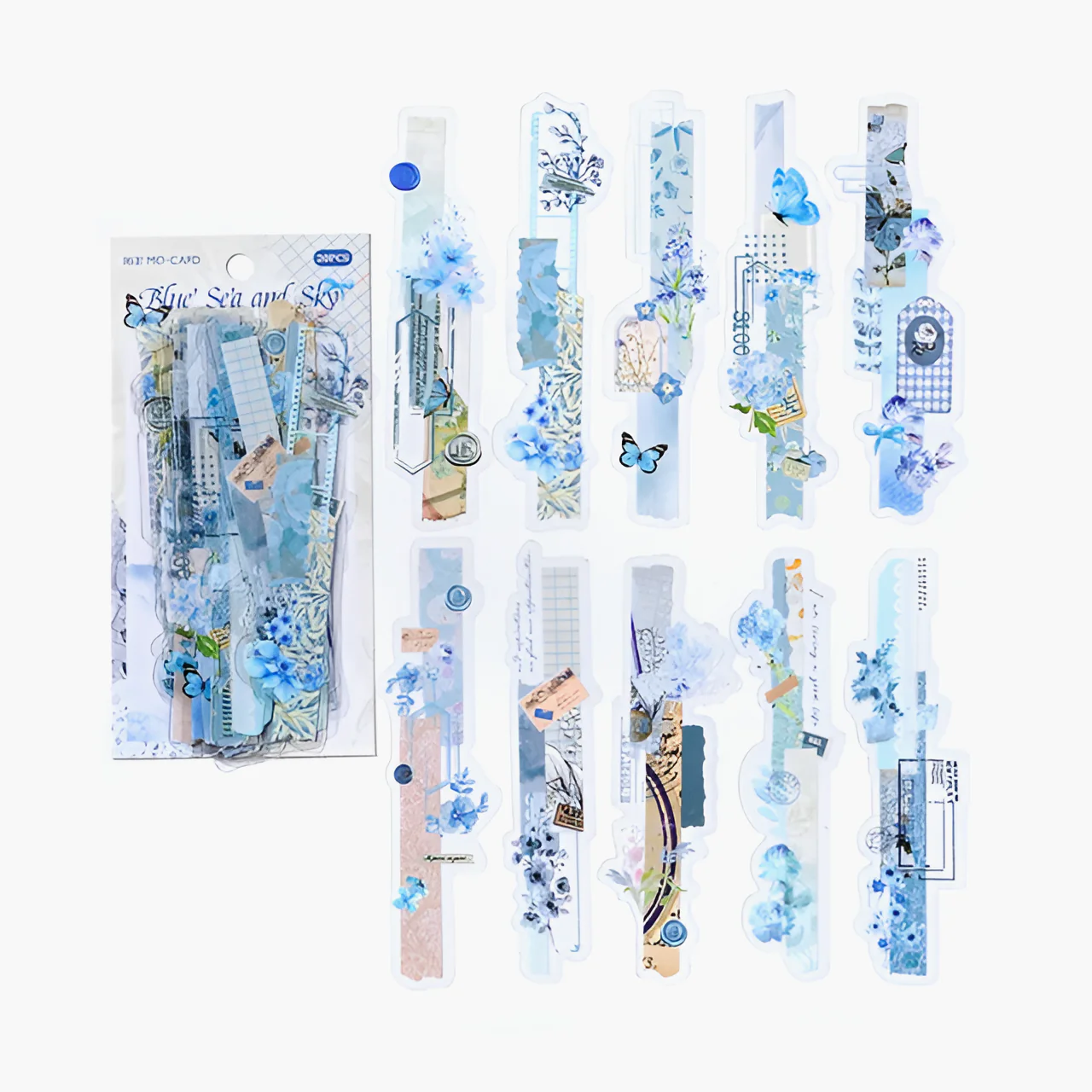 Long Strip Floral Journaling Stickers