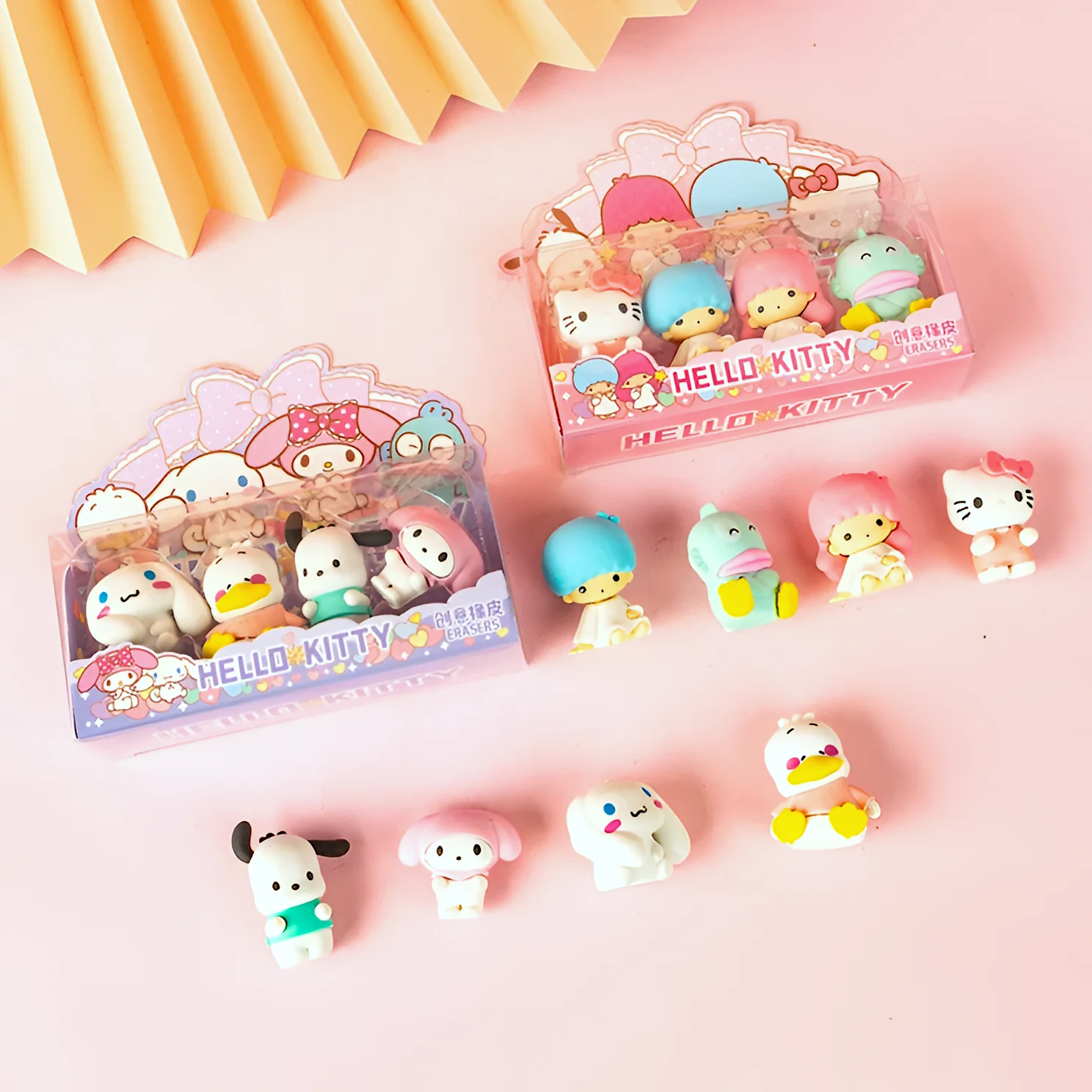 Sanrio Characters Pencil Erasers Set of 4