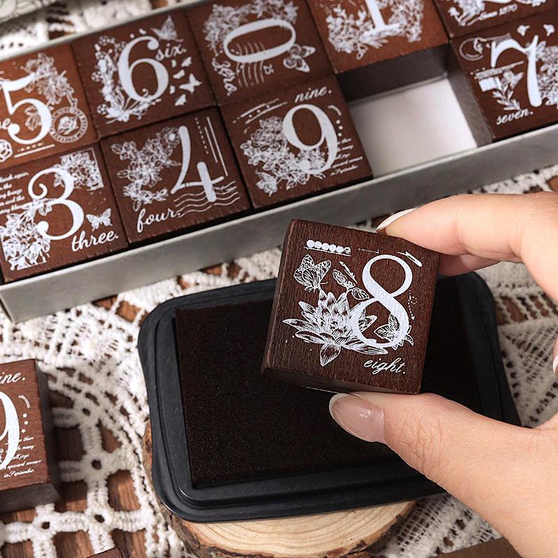 Fantasy Flowers and Numbers Stamp Set