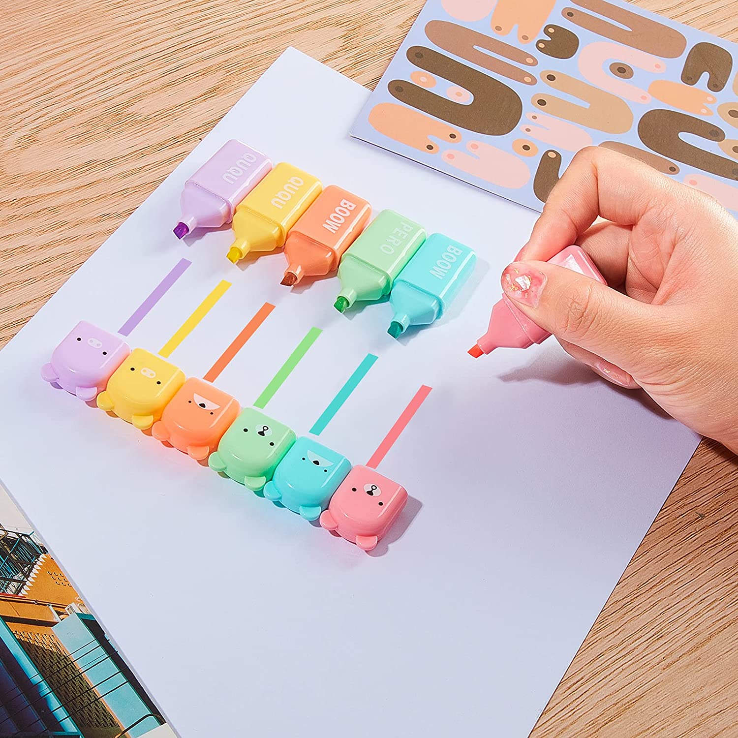 Mini Cartoon Animal Highlighters