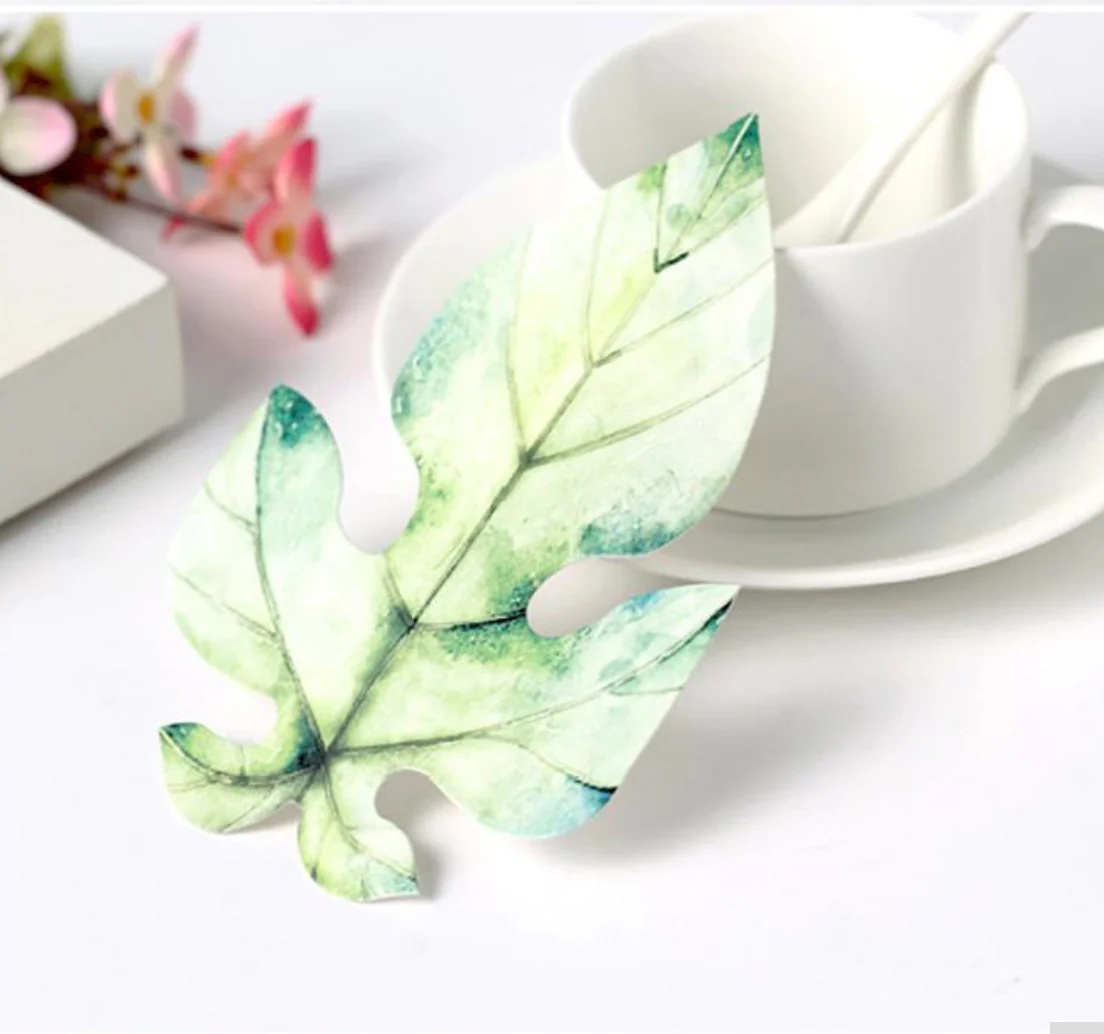 Leaf Design Greeting Cards Set of 30