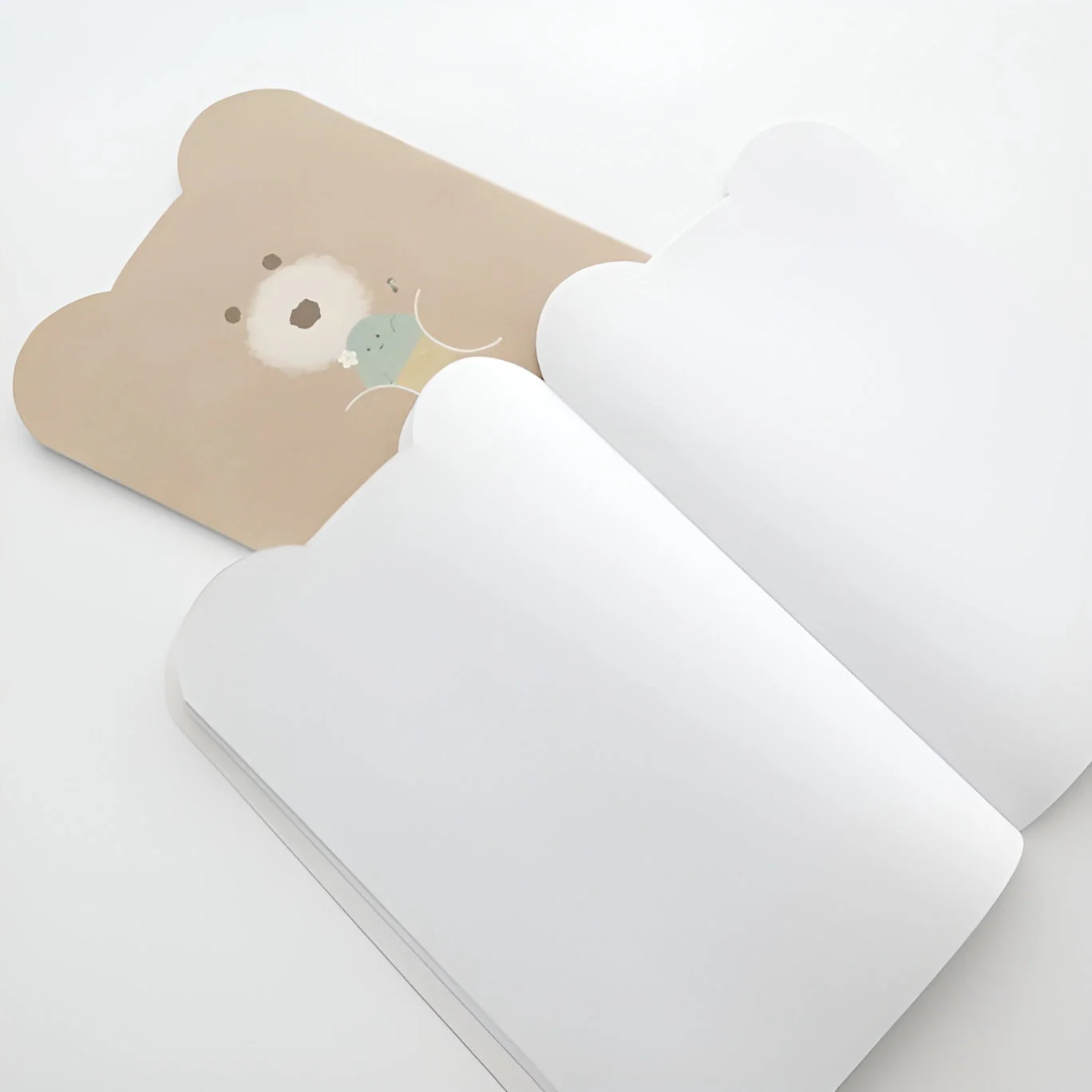 Mocha Bear-Shaped Notebook