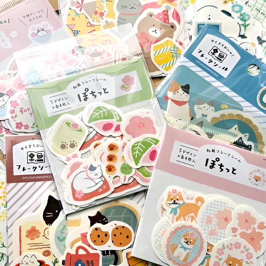 Flake Stickers Springtime Shiba