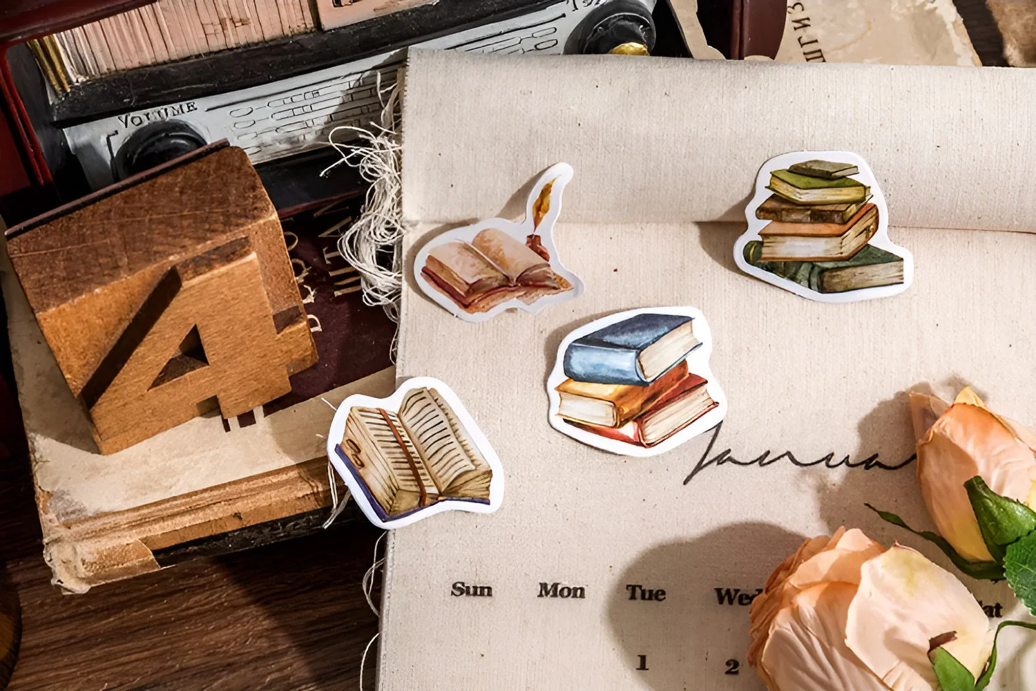 For The Love Of Reading Paper Stickers