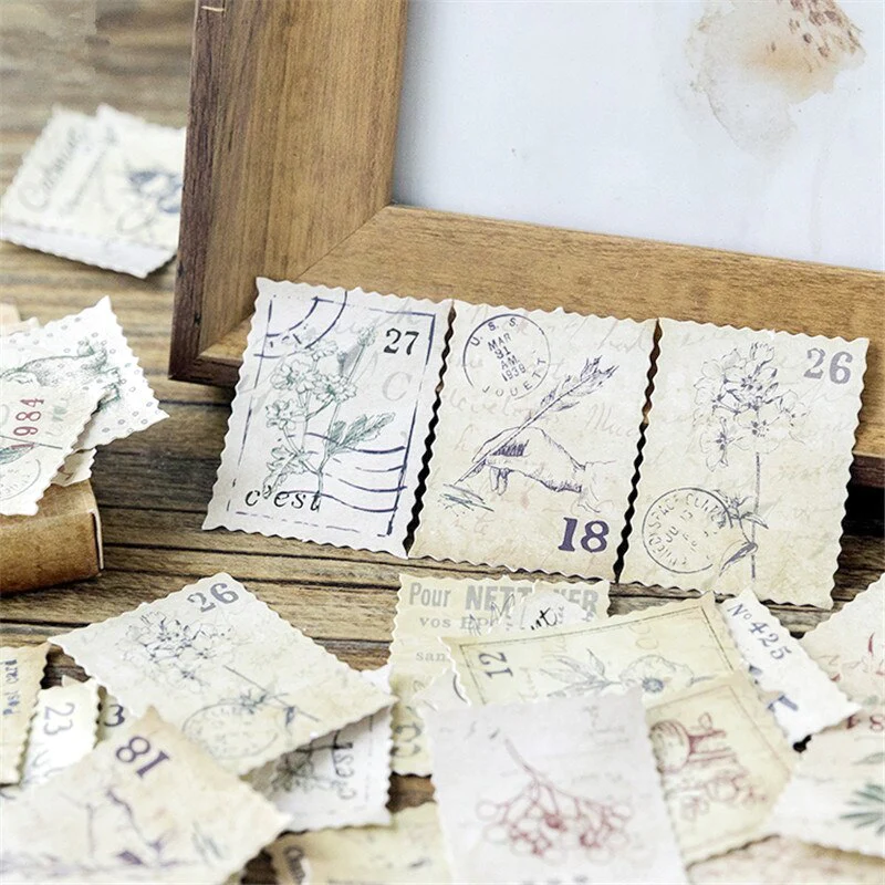 Vintage Stamp Stickers