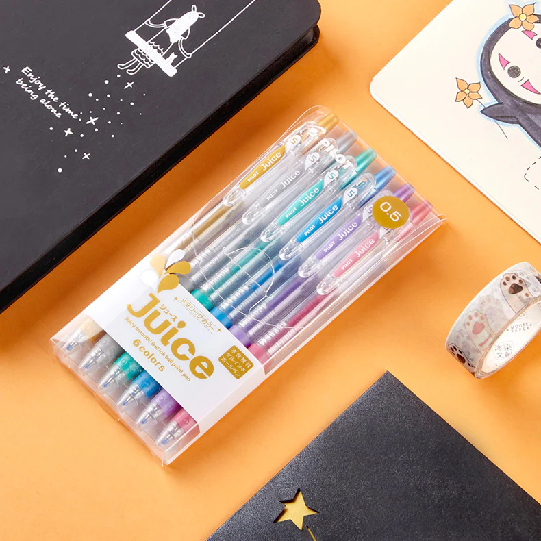 Gel Pen Set with Metallic Colors